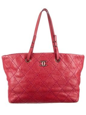 Chanel Large On the Road Tote Pink Leather Bag
